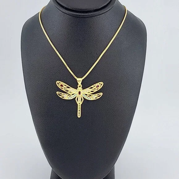 Last One Brand New Multi Colored DragonFly Necklace - Picture 11 of 12